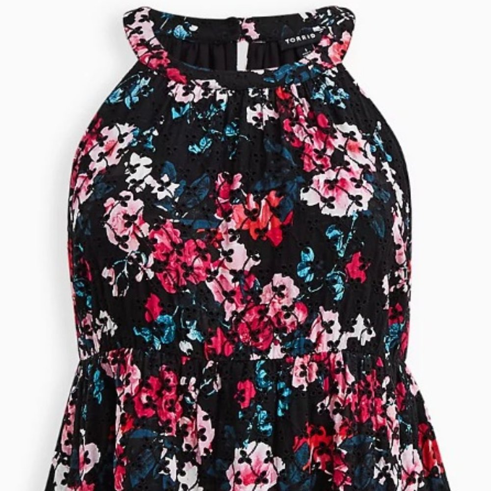 Torrid Babydoll Eyelet Tiered Top